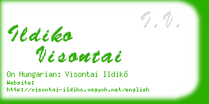 ildiko visontai business card